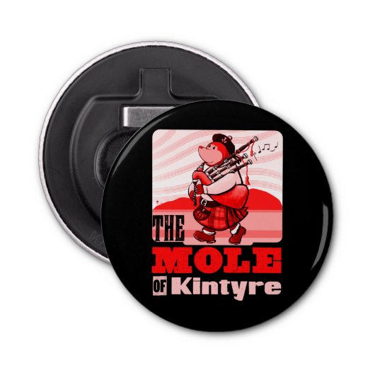 Kintyreの管バンドのモルを遊ぶスコットランドのバグパイプ 栓抜き (正面)