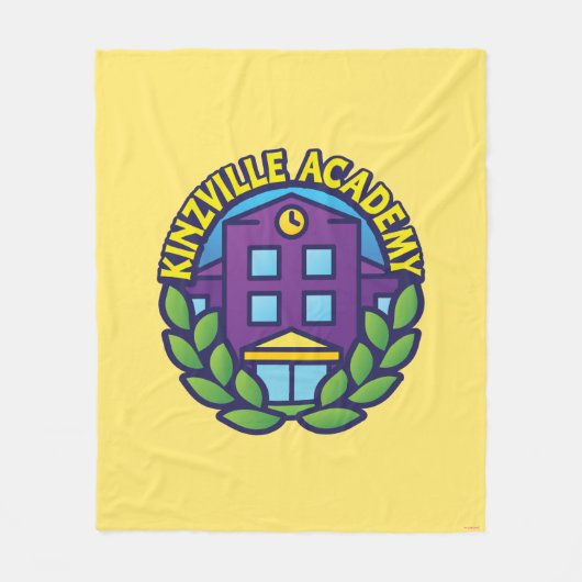 Kinzvilleアカデミーのロゴ フリースブランケット (正面)