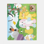 Kinzville公園の春のお祝い フリースブランケット (正面)