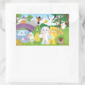 Kinzville公園の春のお祝い 長方形シール (バッグ)