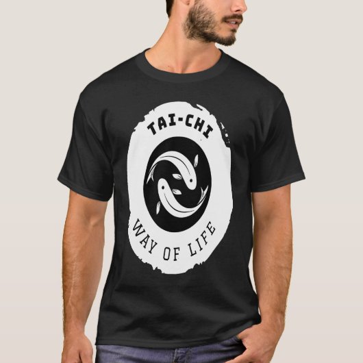 Kio Fish Tai Chi Ying Yang Balance Taoism Meditati Tシャツ (正面)