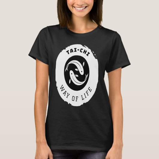 Kio Fish Tai Chi Ying Yang Balance Taoism Meditati Tシャツ (正面)