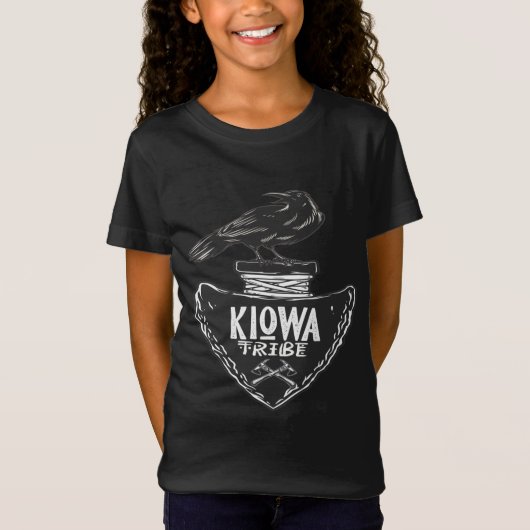 kiowa tribe -先住民アメリカンレイヴン・スピリット tシャツ (正面)