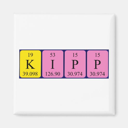 Kipp周期表名マグネット マグネット (正面)