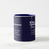 Kira オリジナルネーム入りコーヒーマグ ツートーンマグカップ (中央)