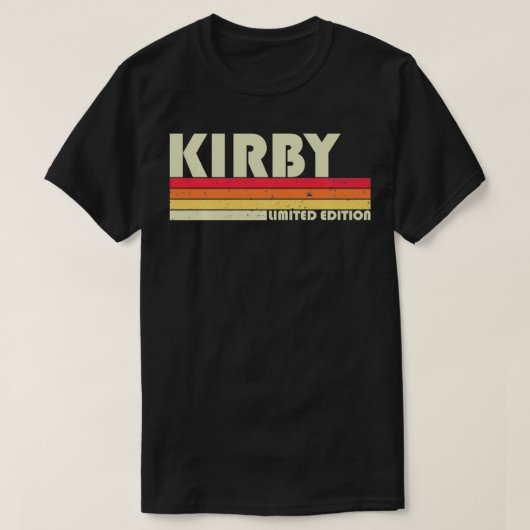 KIRBYギフト名パーソナライズされたおもしろいレトロヴィンテージB Tシャツ (デザイン正面)