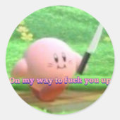 Kirby - sticker ラウンドシール (正面)