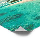 Kiribati Illustration Travel Art Vintage ポスター (角)