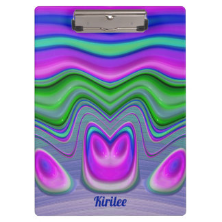 KIRILEE to 3D!ピンク、紫、緑、青 クリップボード