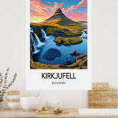 Kirkjufell Iceland Travel Poster ポスター (キッチン)