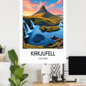 Kirkjufell Iceland Travel Poster ポスター (ホームオフィス)