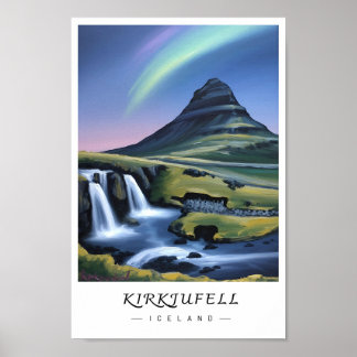 Kirkjufell Iceland Wall Art, Mountain Poster ポスター