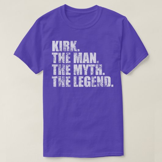 KirkKirk姓Kirk姓K Tシャツ (デザイン正面)