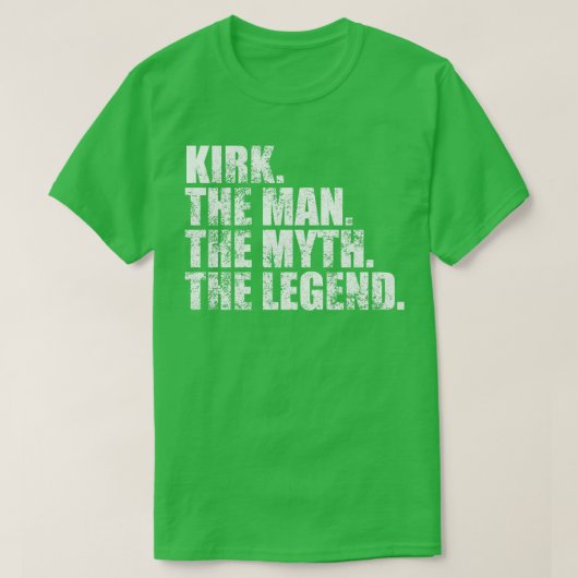 KirkKirk姓Kirk姓K Tシャツ (デザイン正面)