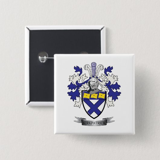 Kirkpatrickの家紋の紋章付き外衣 缶バッジ (正面&裏面)