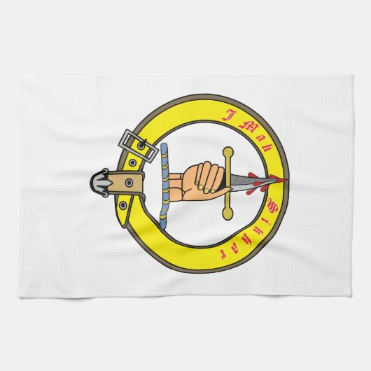 Kirkpatrick及びkilpatrickの一族は記章を付けます キッチンタオル (横)