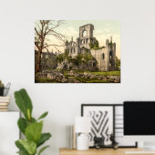 Kirkstall Abbey, Leeds, Yorkshire，イギリス ポスター (ホームオフィス)