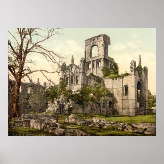 Kirkstall Abbey, Leeds, Yorkshire，イギリス ポスター (正面)
