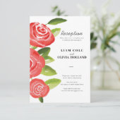 Kırmızı Gül Çiçekli Kabul Kartı エンクロージャーカード (スタンド正面)