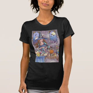 Kirra -魔法使い、猫およびフクロウのワイシャツ tシャツ