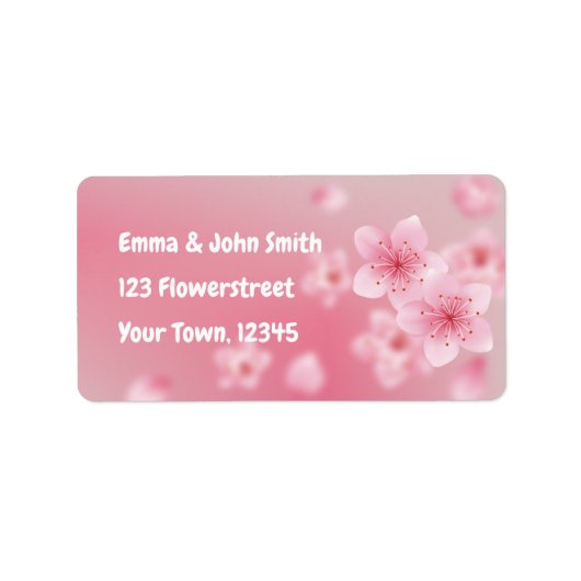 Kirschblüten - rosa | romantischer  ラベル (正面)