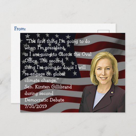 Kirsten Gillibrand引用文（民主党討論） ポストカード (正面/裏面)