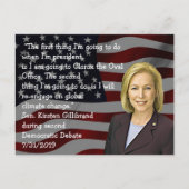 Kirsten Gillibrand引用文（民主党討論） ポストカード (正面)
