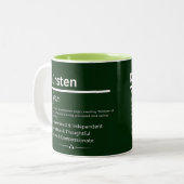 Kirsten, Girl Personalized Name Definition Mug ツートーンマグカップ (正面左)