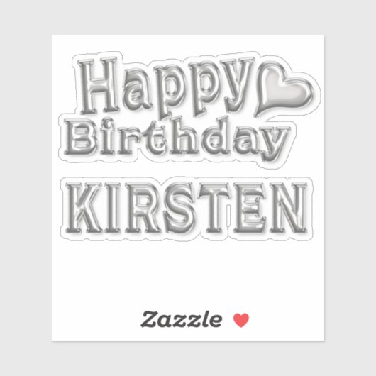 Kirsten Happy Birthday silver Aufkleber Sticker シール (シート)