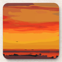 Kirt Tisdaleによる抽象芸術アートプリントのコースター