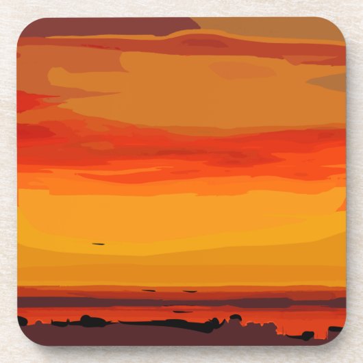 Kirt Tisdaleによる抽象芸術アートプリントのコースター コースター (正面)