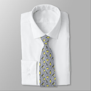 Kirtland's Warblers Bird Lovers Gray and Yellow ネクタイ