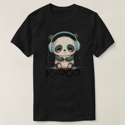 KIs The Answer Panda Kpop Merch Kpopグッズ Tシャツ (デザイン正面)