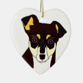 Kishaのチワワのオーナメントの白 セラミックオーナメント (右)