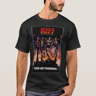 KISSバンドDestroyerゴッド・オブ・サンダー家族 Tシャツ