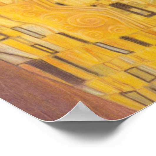 Kiss and cat Gustav Klimt ポスター (角)