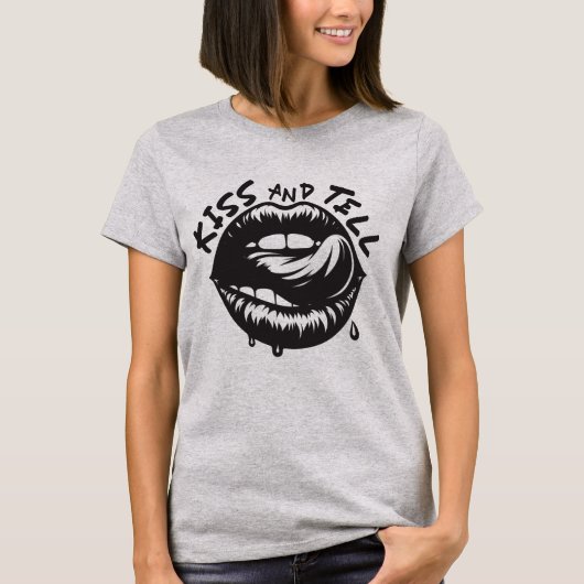 Kiss and Tell: Halloween Lips Tee Tシャツ (正面)