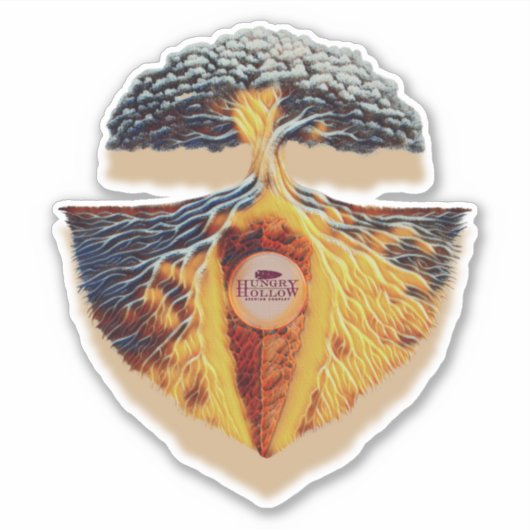 KIss Cut Hungry Hollow Brewing Sticker  シール (正面)