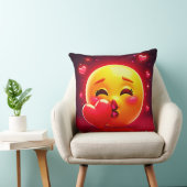 Kiss Emoji: Love and Hearts Art クッション (椅子)