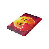 Kiss Emoji: Love and Hearts Art バスマット (アングル)