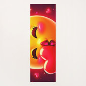 Kiss Emoji: Love and Hearts Art ヨガマット (裏面)