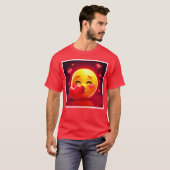 Kiss Emoji: Love and Hearts Art Tシャツ (正面フル)