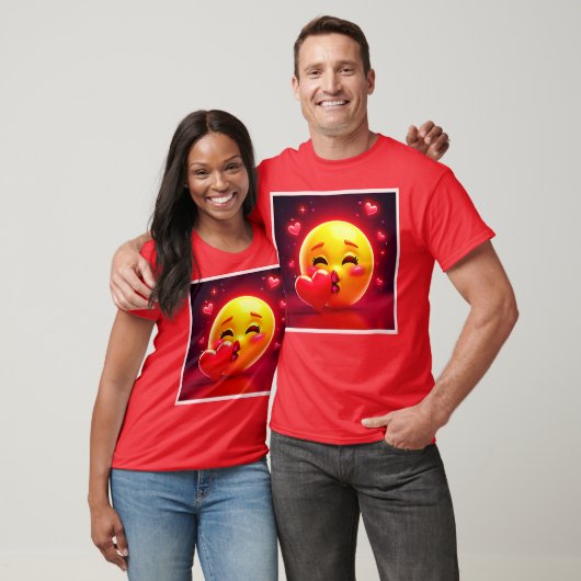 Kiss Emoji: Love and Hearts Art Tシャツ (ユニセックス)
