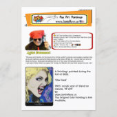 ‘Kiss Hard’ Painting on a Small-Scale Print  招待状 (裏面)