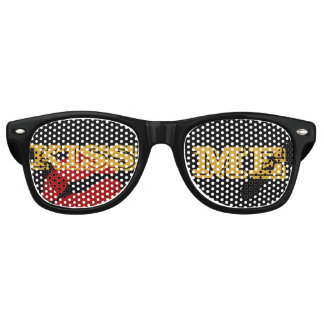 KISS ME ゴールドレトロサングラス / パーティー用 ファッションサングラス レトロサングラス
