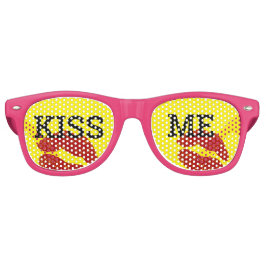KISS ME レトロ サングラス / パーティー用 ファッション サングラス