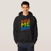 Kiss Me Bro Rainbow Flag  Gay Pride LGBT パーカ (正面フル)