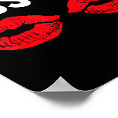 Kiss Me Funny Couples Tee Valentine's Day Couple M ポスター (角)