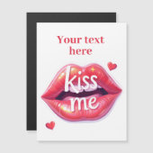 Kiss Me Glossy Red Lips Art Illustration (正面/裏面)
