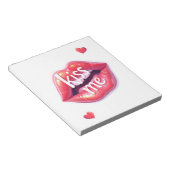 Kiss Me Glossy Red Lips Art Illustration ノートパッド (アングル)
